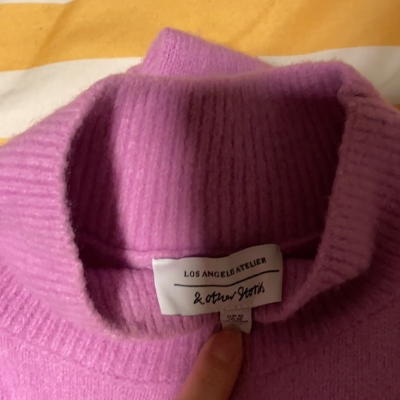 & Other Stories Drop Shoulder Swearer in Violet SOLD OUT ONLINE - Picture 6 of 6